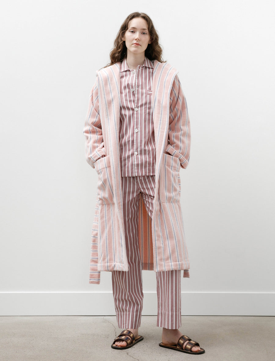 Hooded Bathrobe Candy Stripes - Image 1