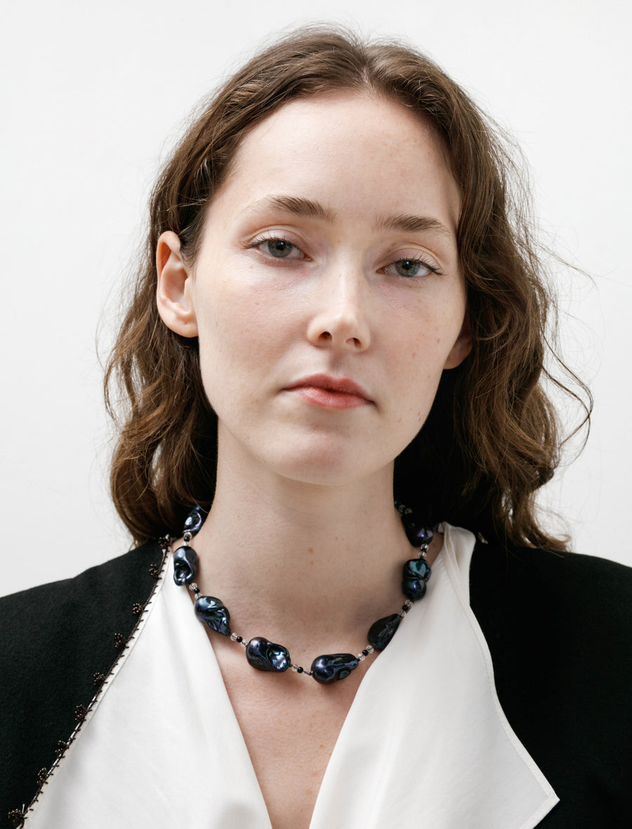 Host Necklace Baroque Pearl with Gems - Image 2