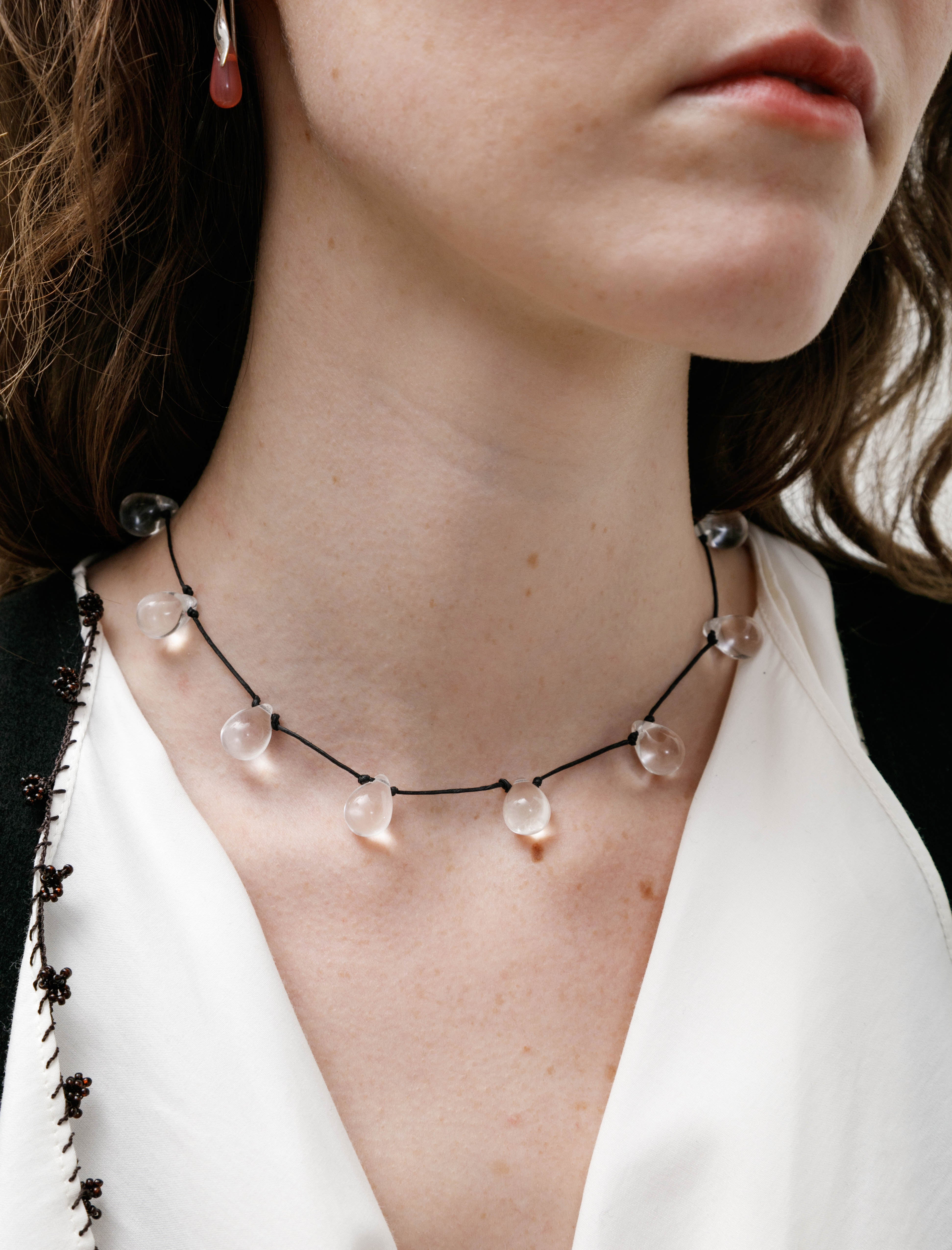 Sisi Joia Noue Necklace Clear/Black