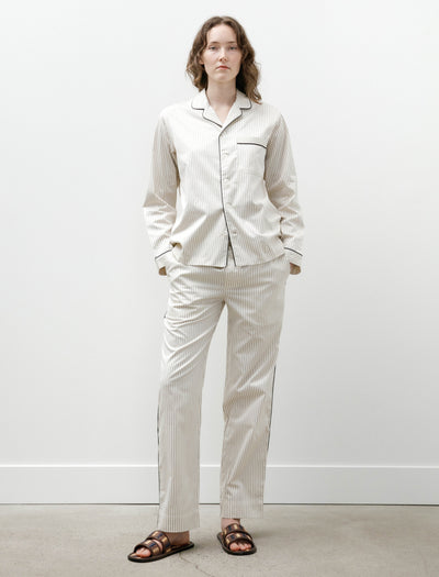 Sateen Pyjama Pants Brown Pin Stripes