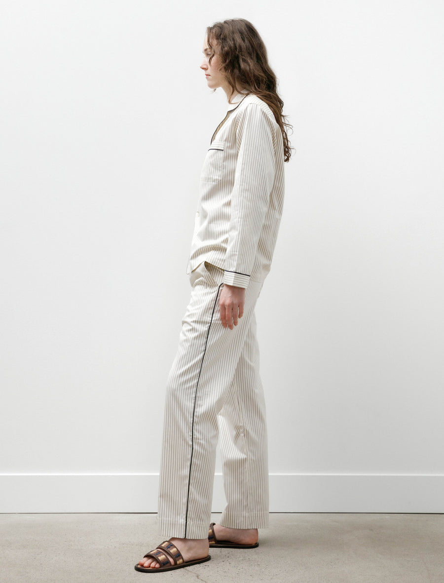 Sateen Pyjama Pants Brown Pin Stripes - Image 3