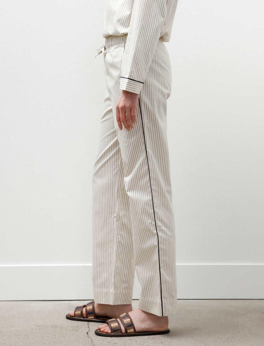 Sateen Pyjama Pants Brown Pin Stripes - Image 4