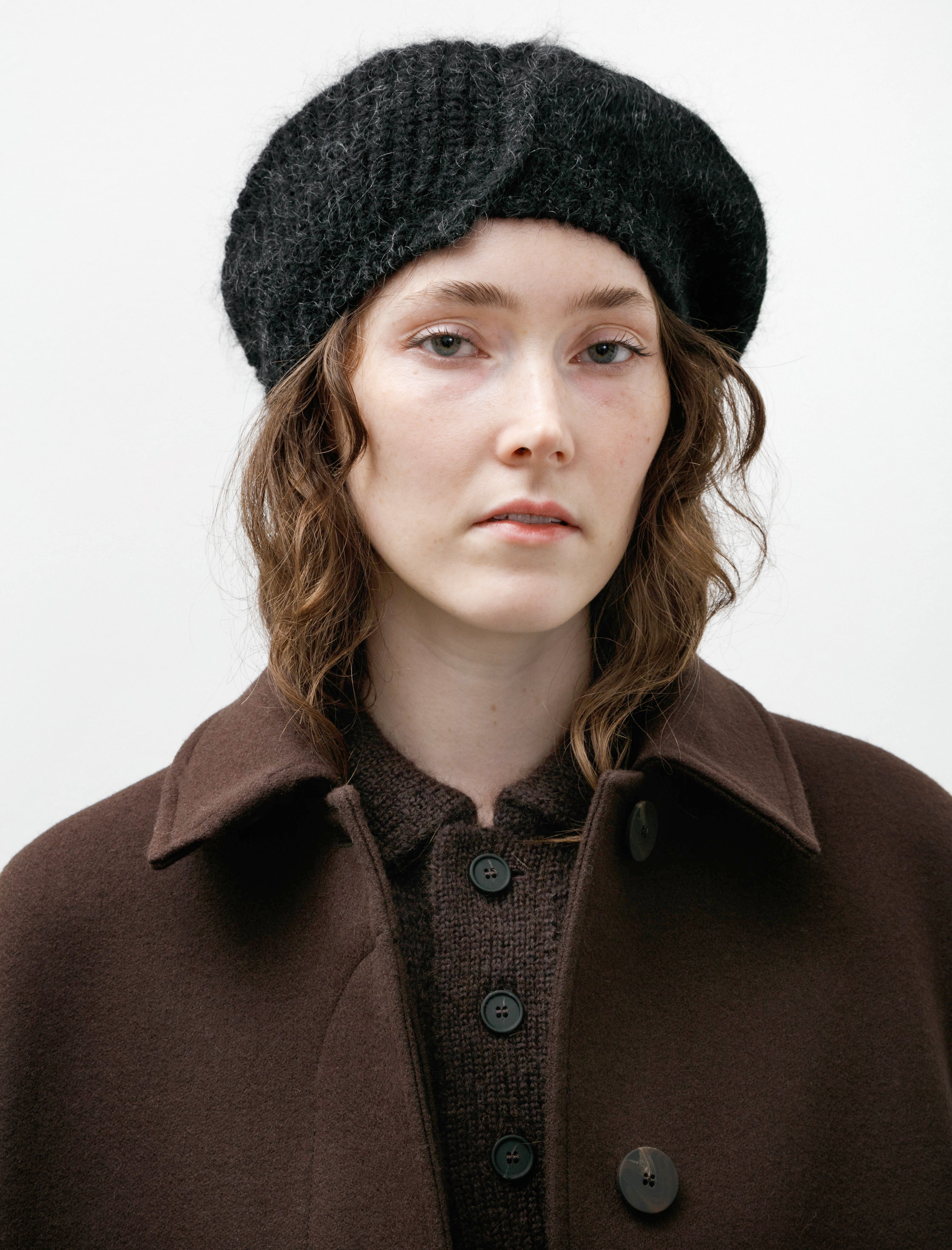 Y's by Yohji Yamamoto Patched Beret Black
