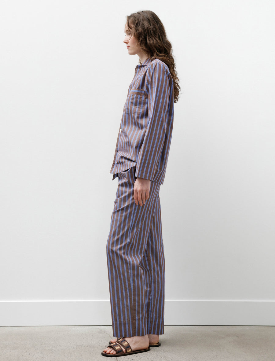 Poplin Pyjama Pants Chestnut Stripe - Image 3