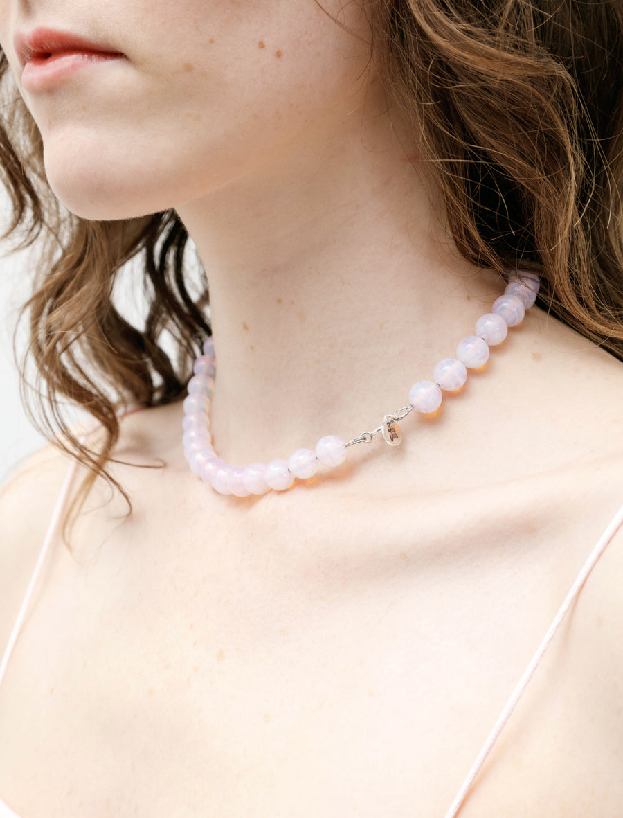 Marie Necklace Opaline Pink - Image 3