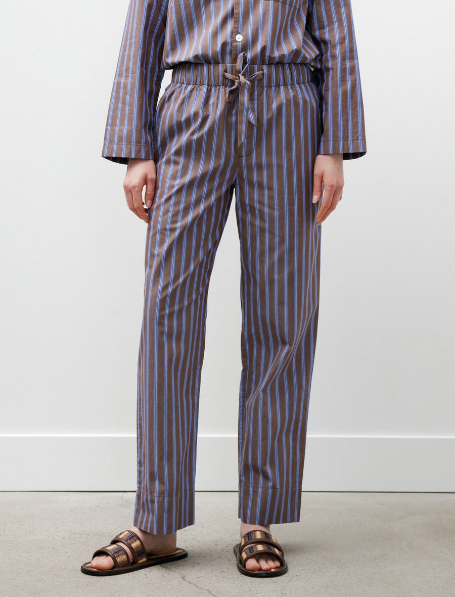Poplin Pyjama Pants Chestnut Stripe - Image 2