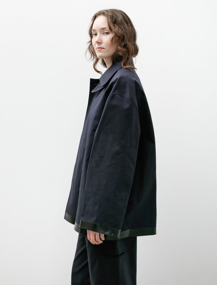 SN x Mackintosh Teviot Short Mac Coat Navy - Image 2
