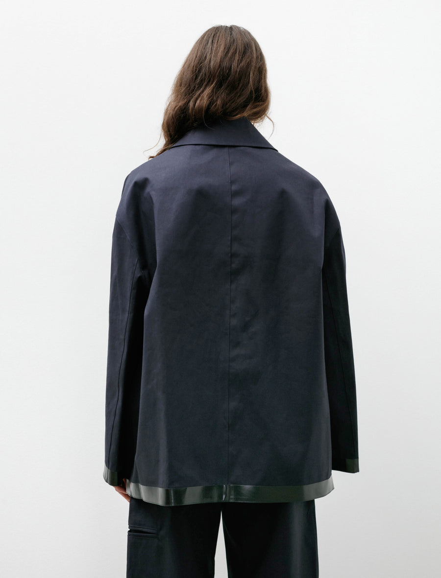 SN x Mackintosh Teviot Short Mac Coat Navy - Image 5