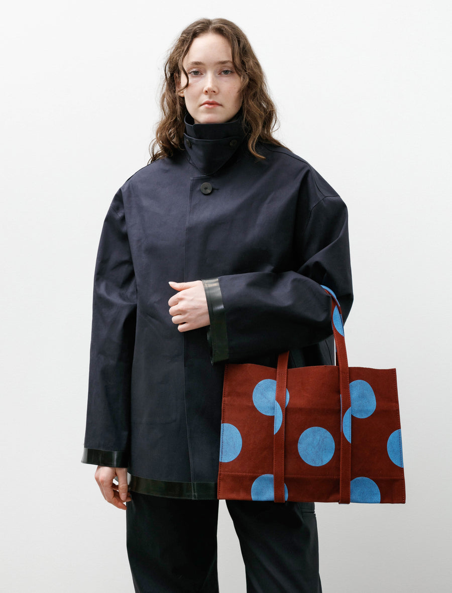 Washed Canvas Dot Tote Sky Blue Small - Image 2