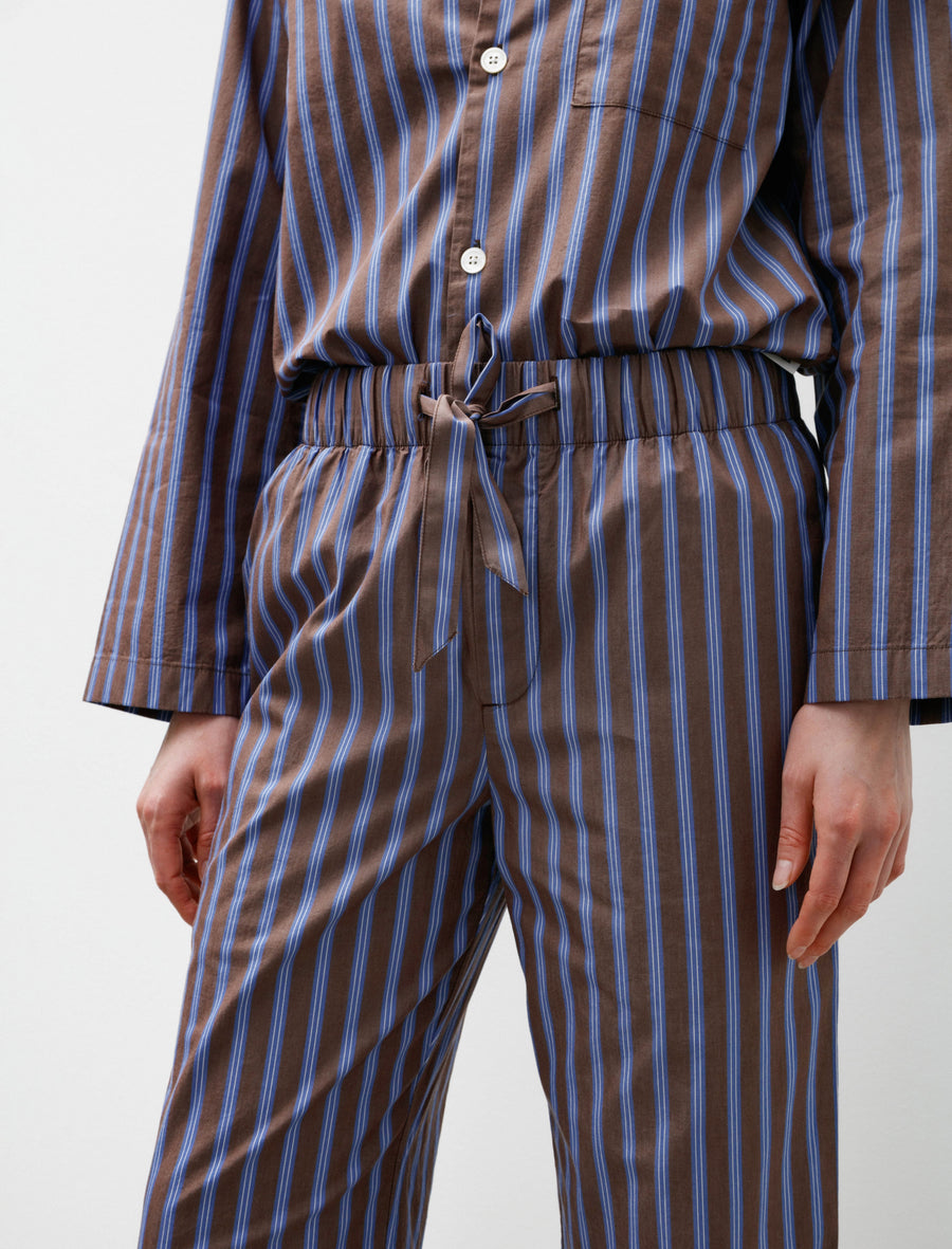 Poplin Pyjama Pants Chestnut Stripe - Image 7