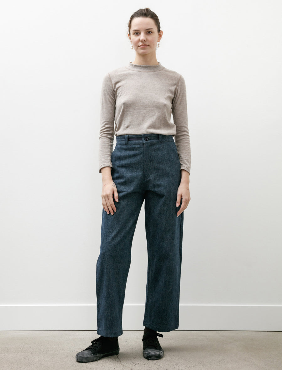 W-R19 Pants-4 High Wide Pants Fade Denim - Image 1