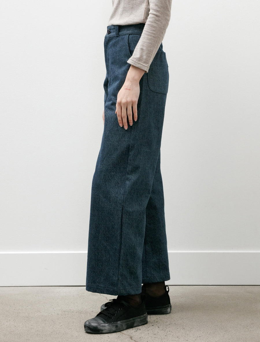 W-R19 Pants-4 High Wide Pants Fade Denim - Image 4