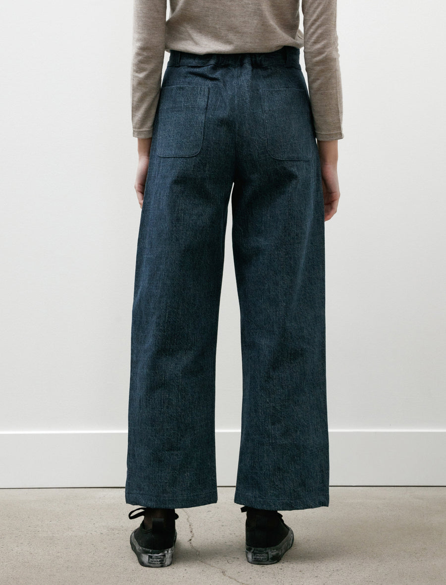 W-R19 Pants-4 High Wide Pants Fade Denim - Image 6