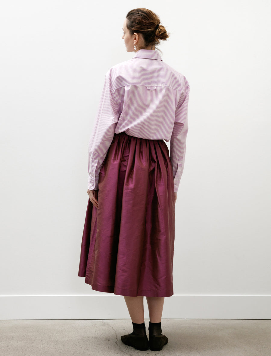 Silk Dupion Panel Skirt Plum - Image 5