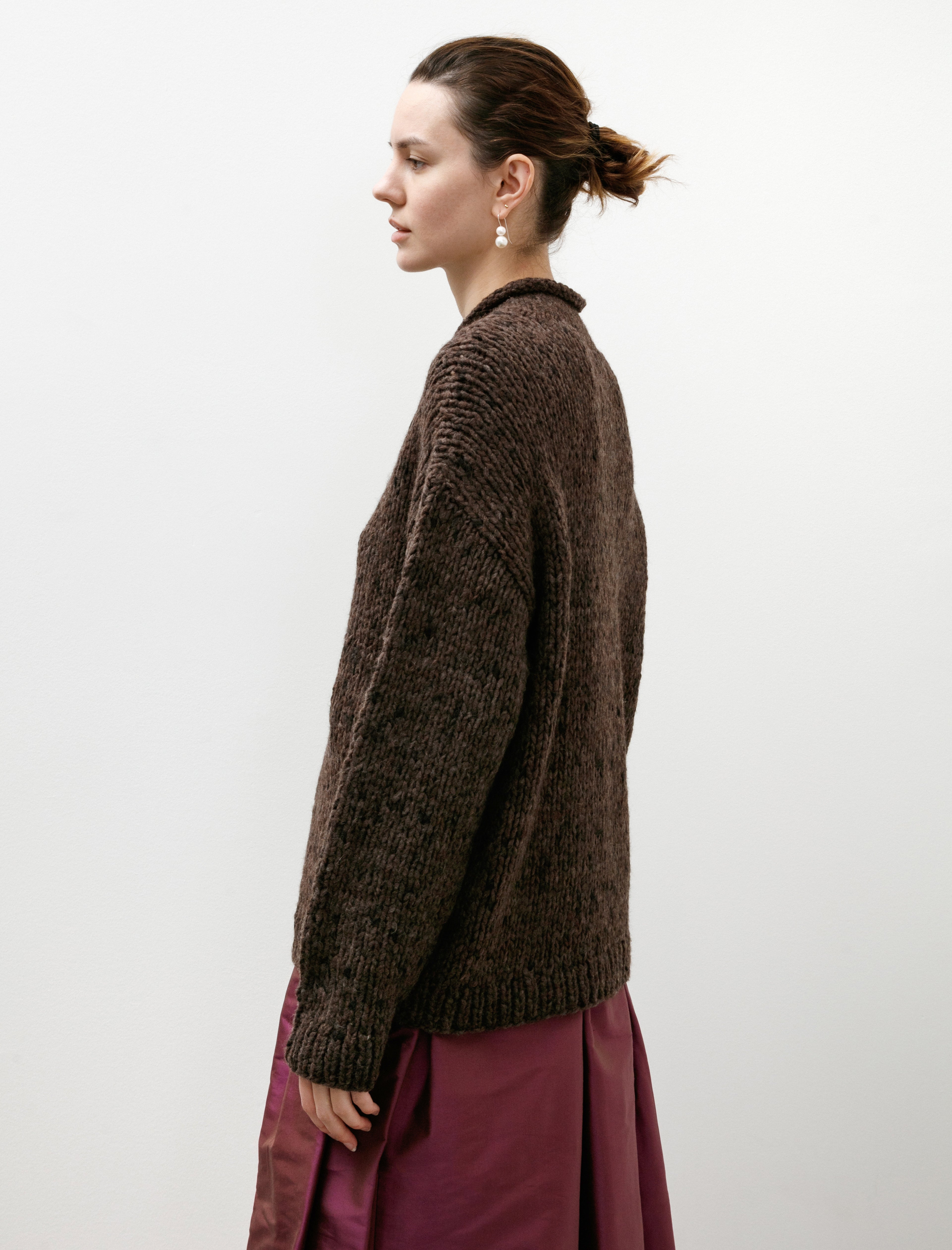 Lauren Manoogian Handknit Paint Rollneck Black Paint