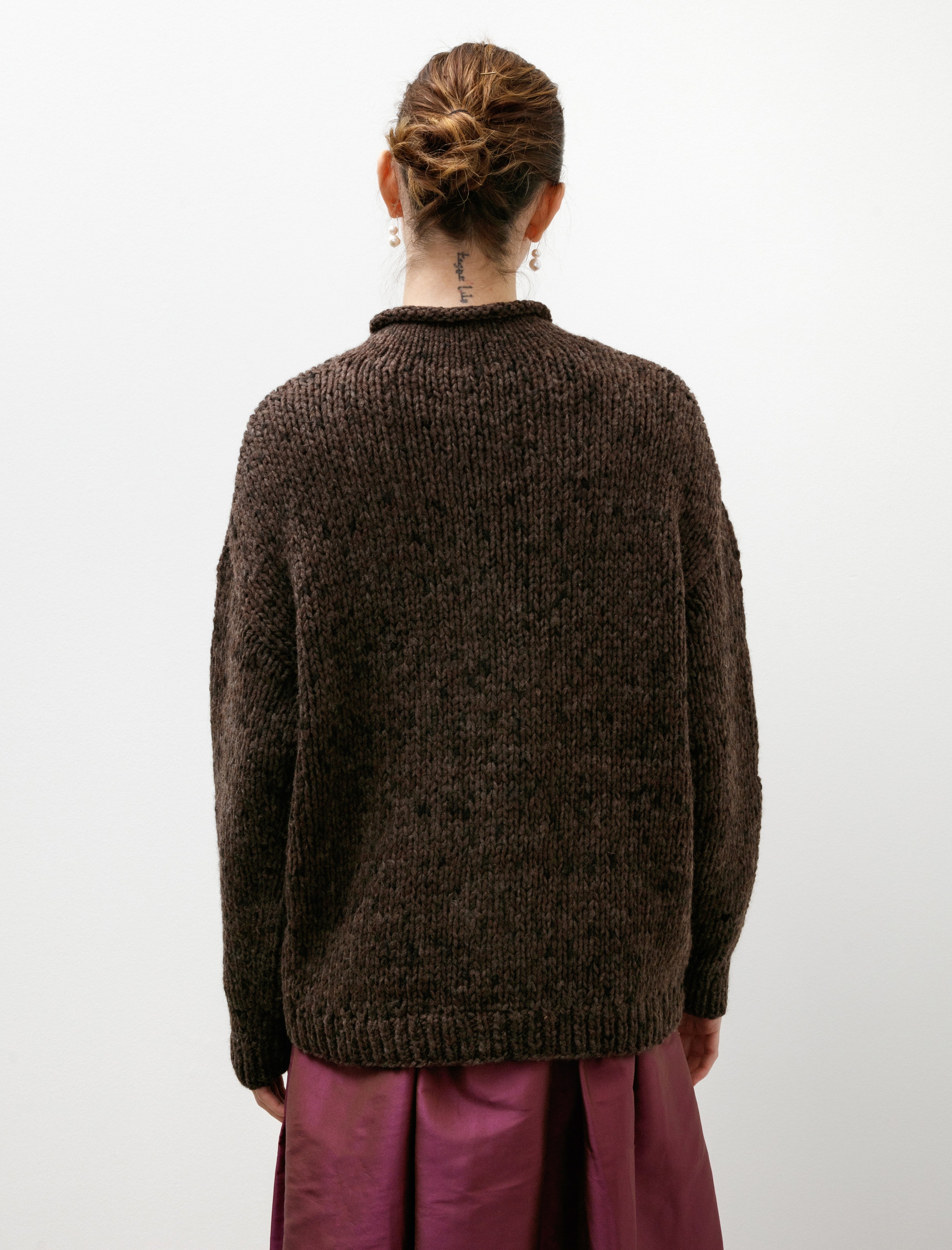 Lauren Manoogian Handknit Paint Rollneck Black Paint