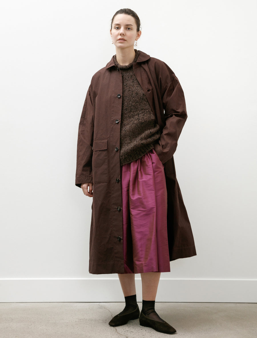 British Dry Oilskin Arlo Mac Mulberry - Image 1