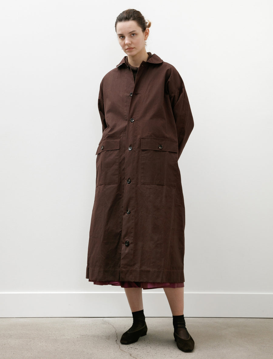 British Dry Oilskin Arlo Mac Mulberry - Image 2