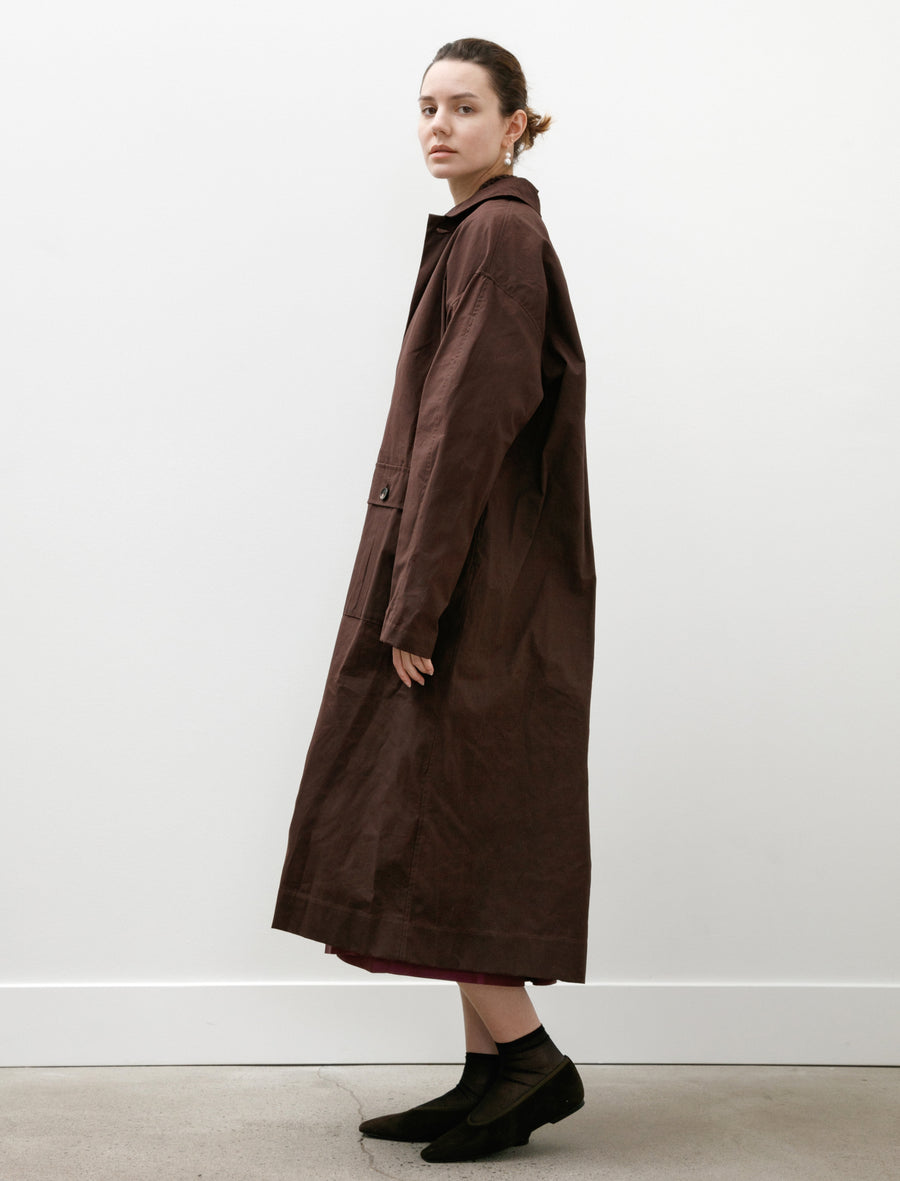 British Dry Oilskin Arlo Mac Mulberry - Image 3