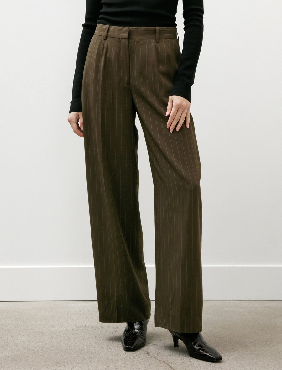 Wide Pinstriped Trouser Pepper - Image 4