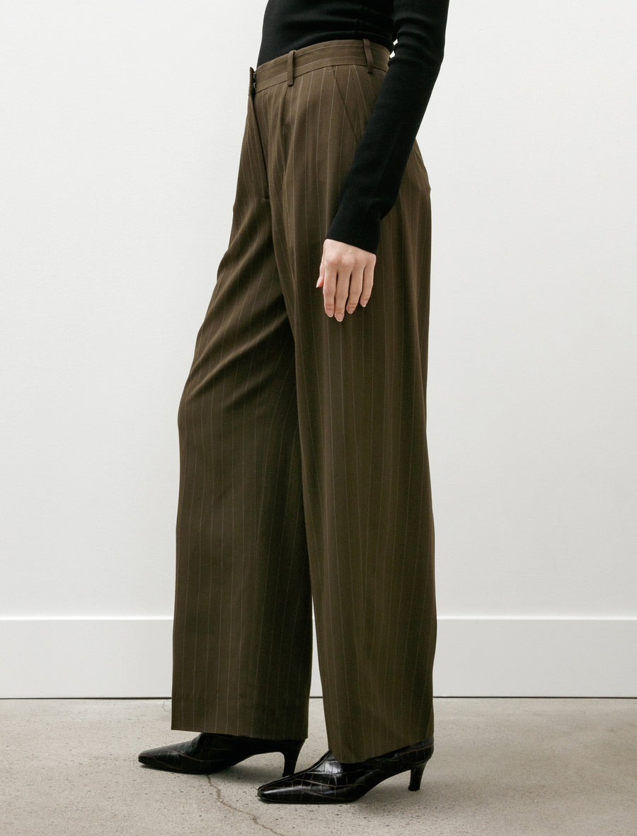 Wide Pinstriped Trouser Pepper - Image 5