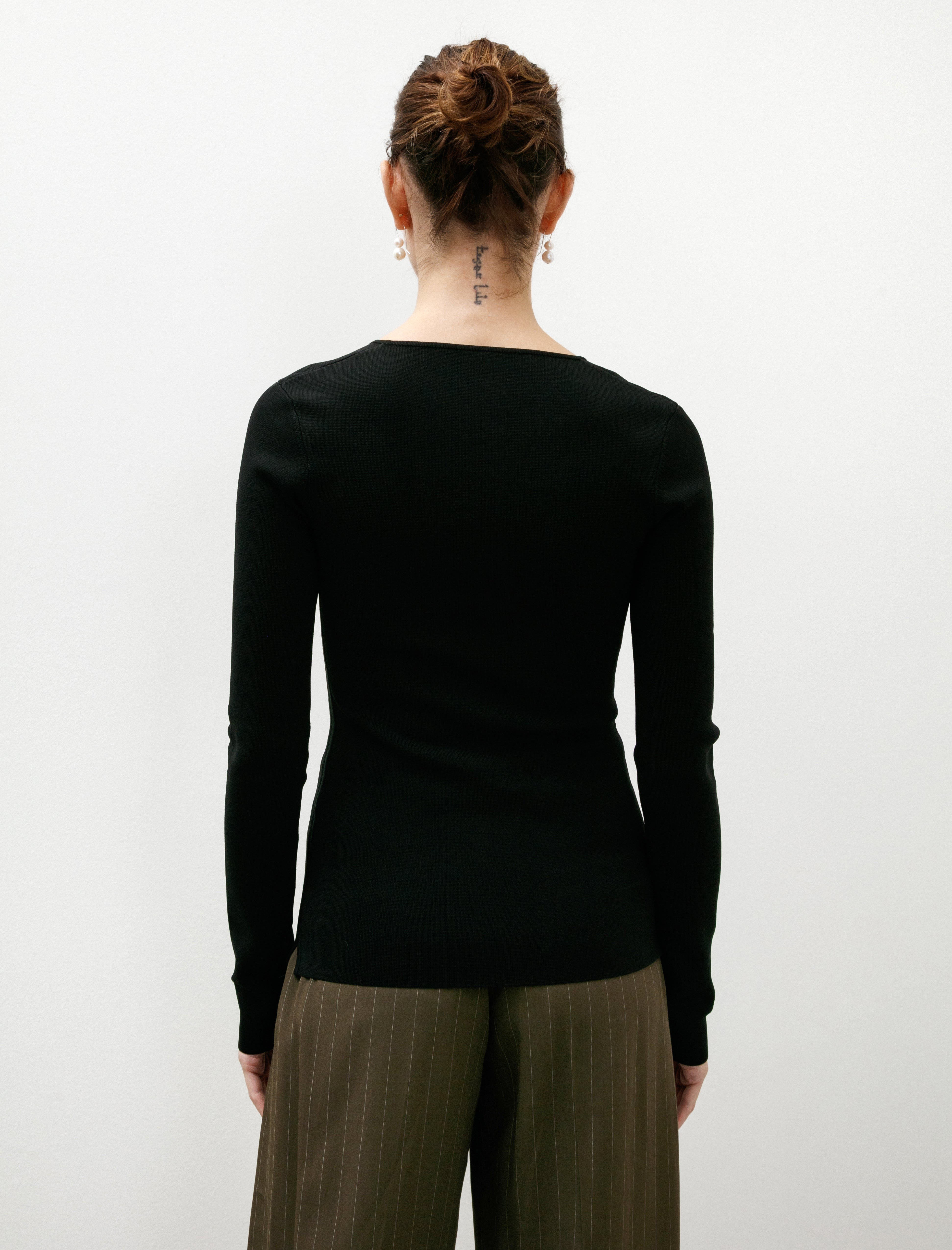 Totême Compact Knit Top Black