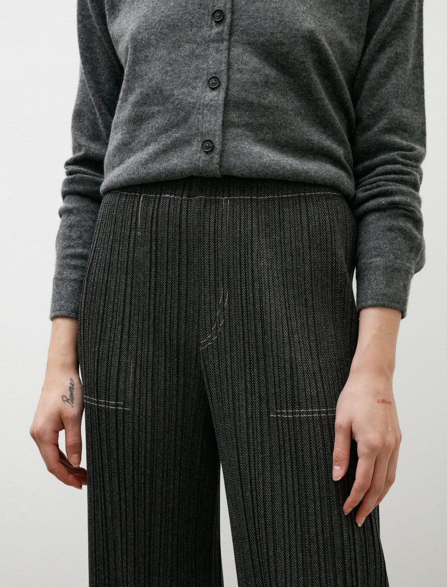 Cotton Denim Pants Black - Image 7