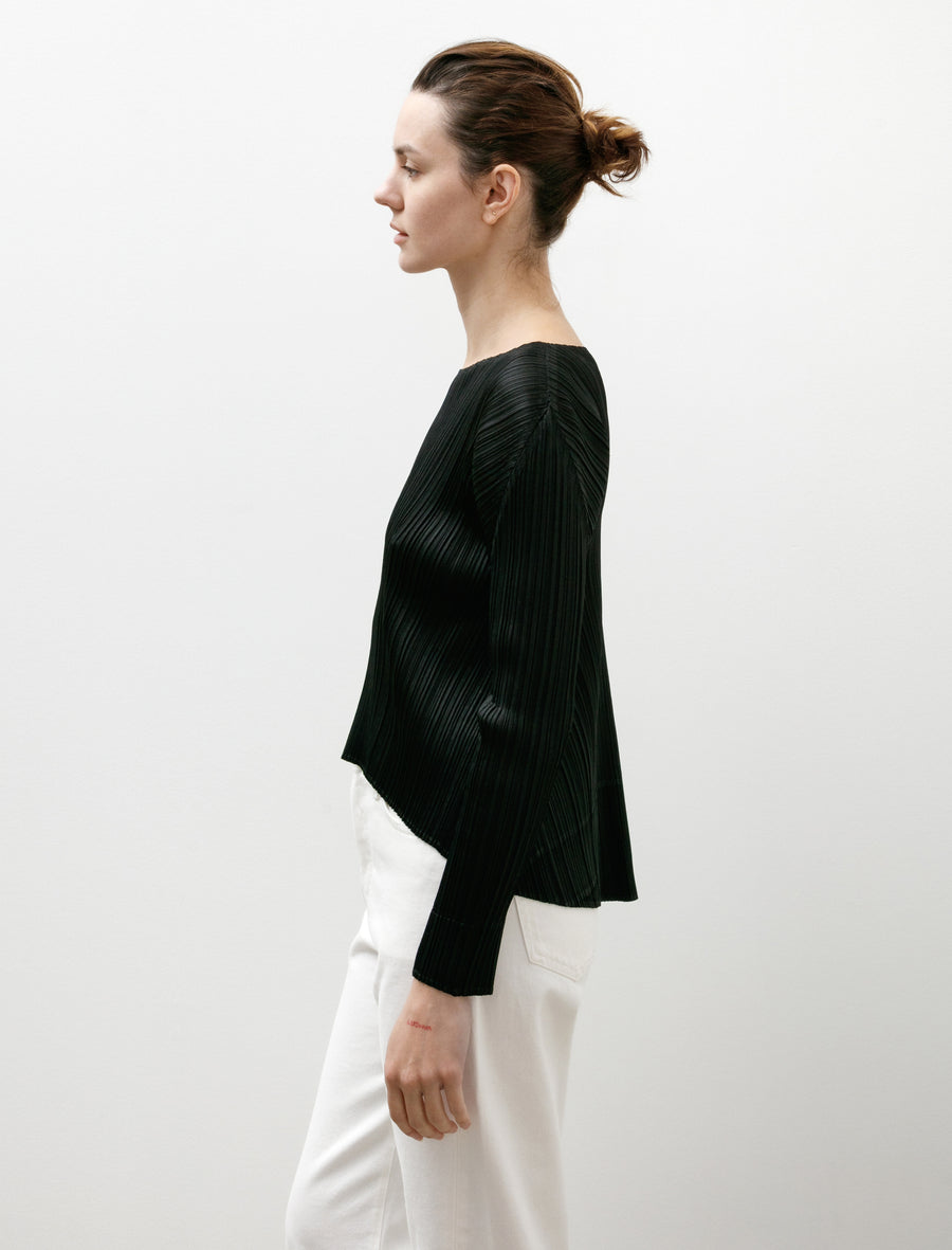 Monthly Colours Curved Hem Top Black - Image 2