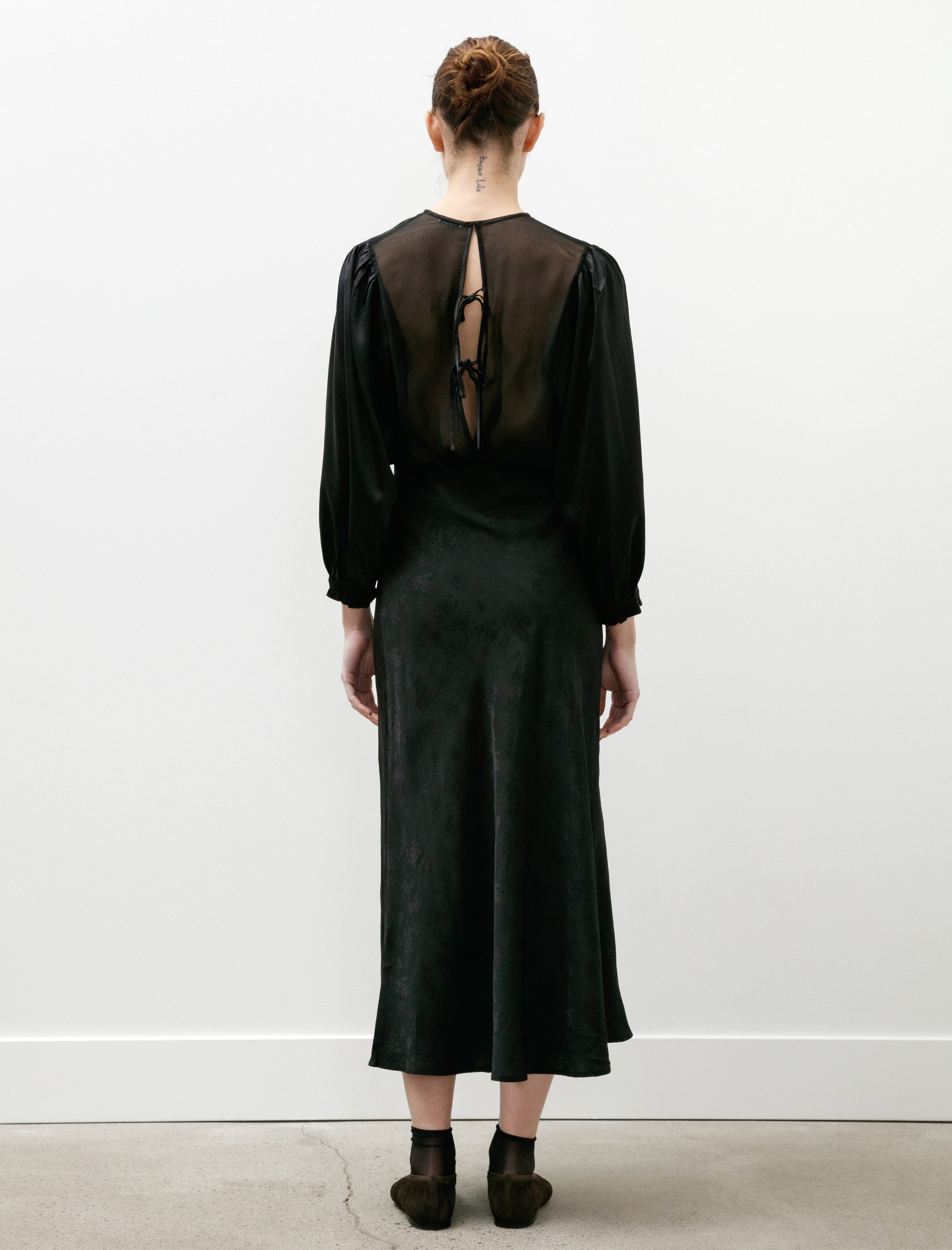 Bode Moonflower Jacquard Skirt Black