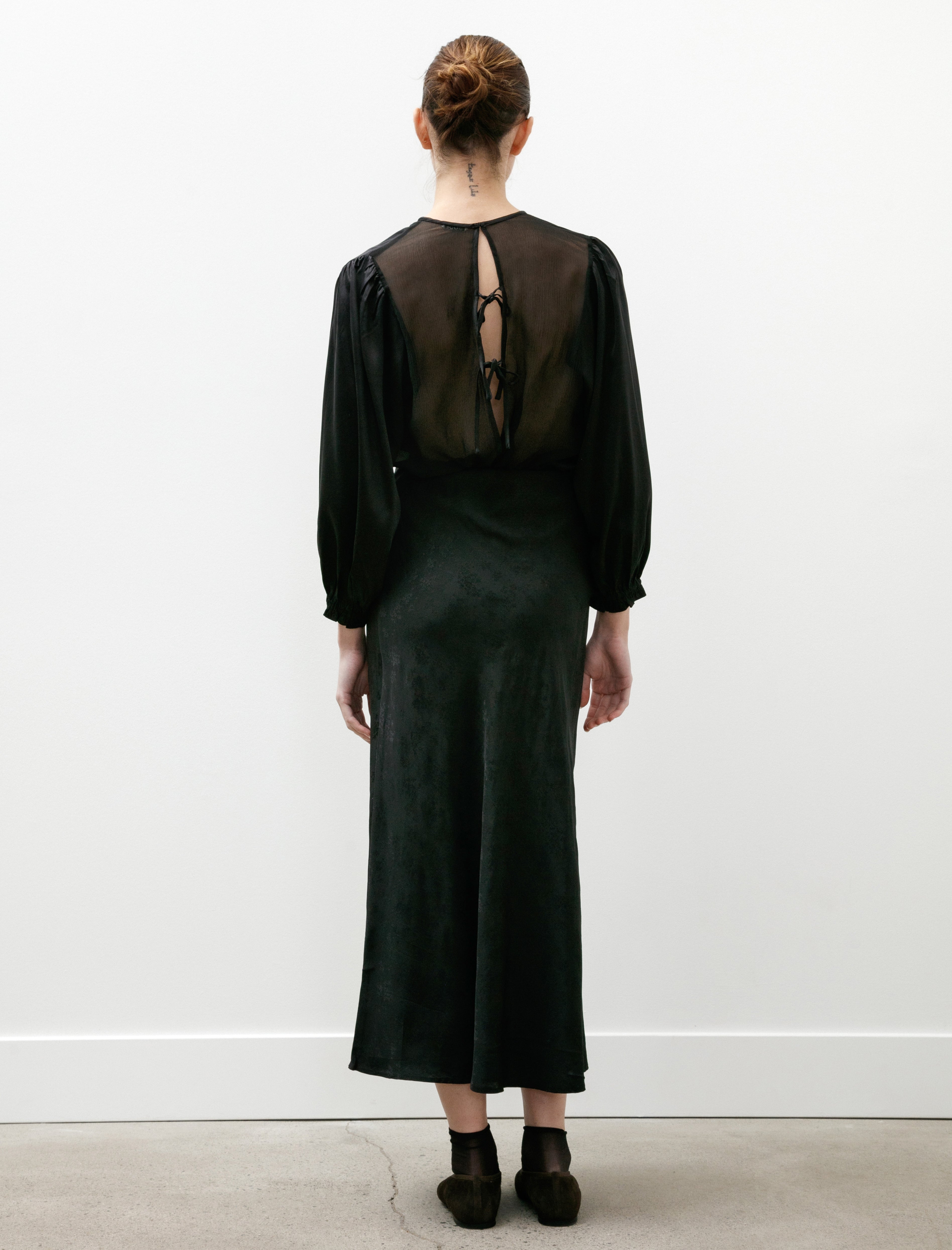 Bode Moonflower Jacquard Skirt Black