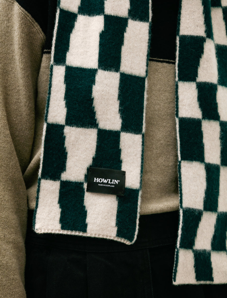 Mini Checkerboard Scarf Forest - Image 2