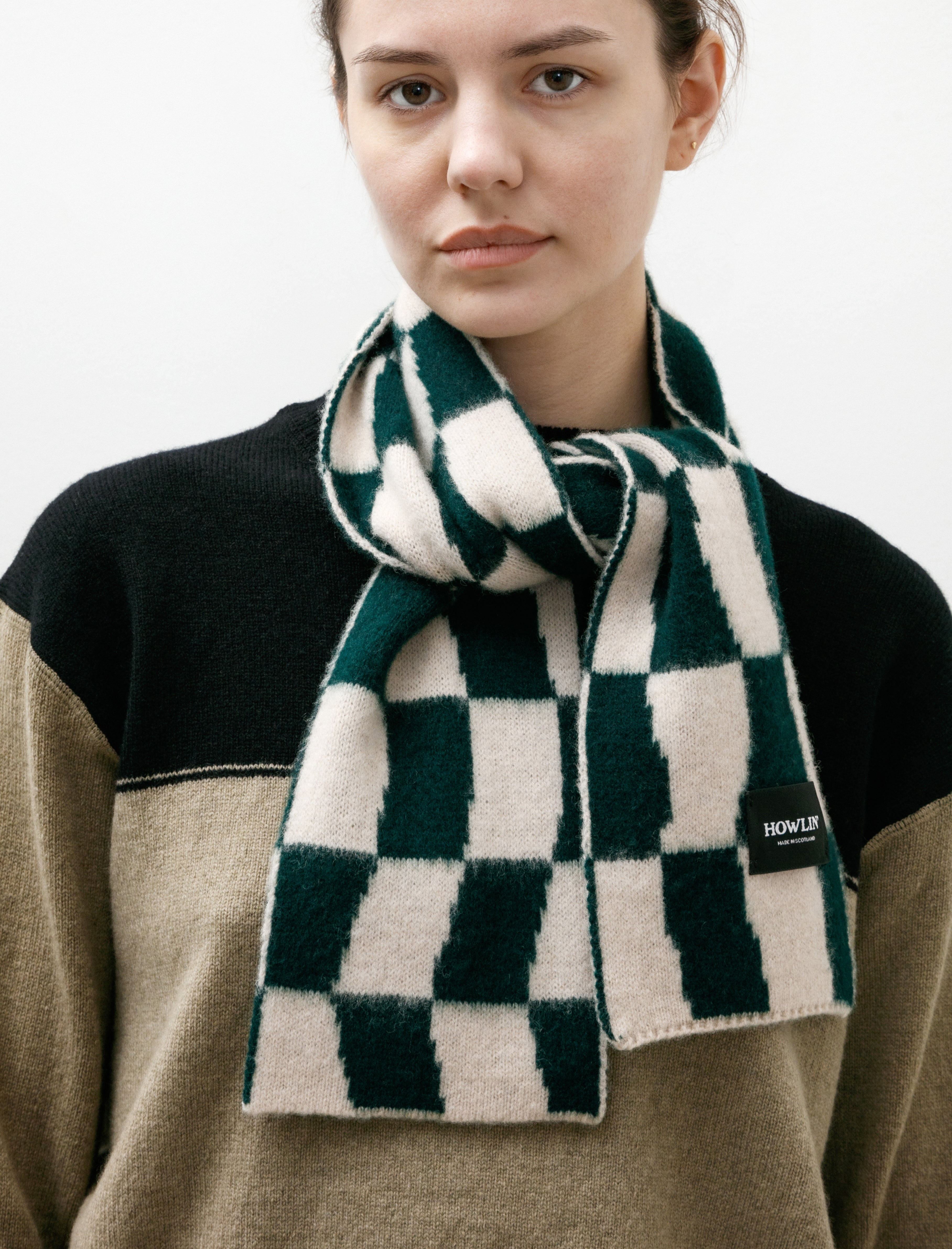 Howlin' Mini Checkerboard Scarf Forest