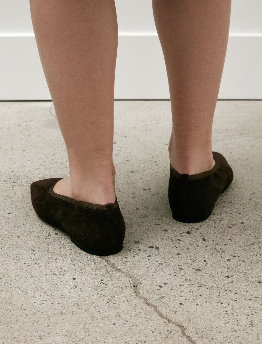 Minimalist Suede Ballerina Pepper - Image 3
