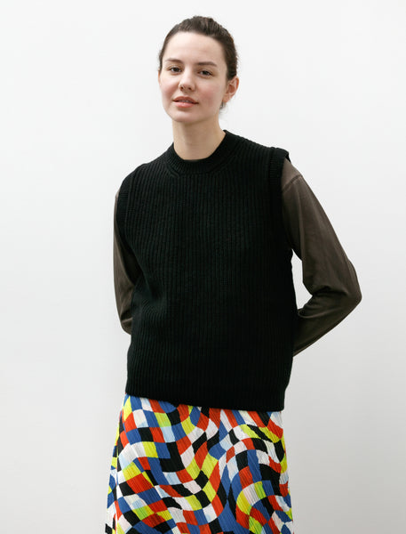 Margaret Howell English Rib Slipover Soft Spun Wool Black – Neighbour
