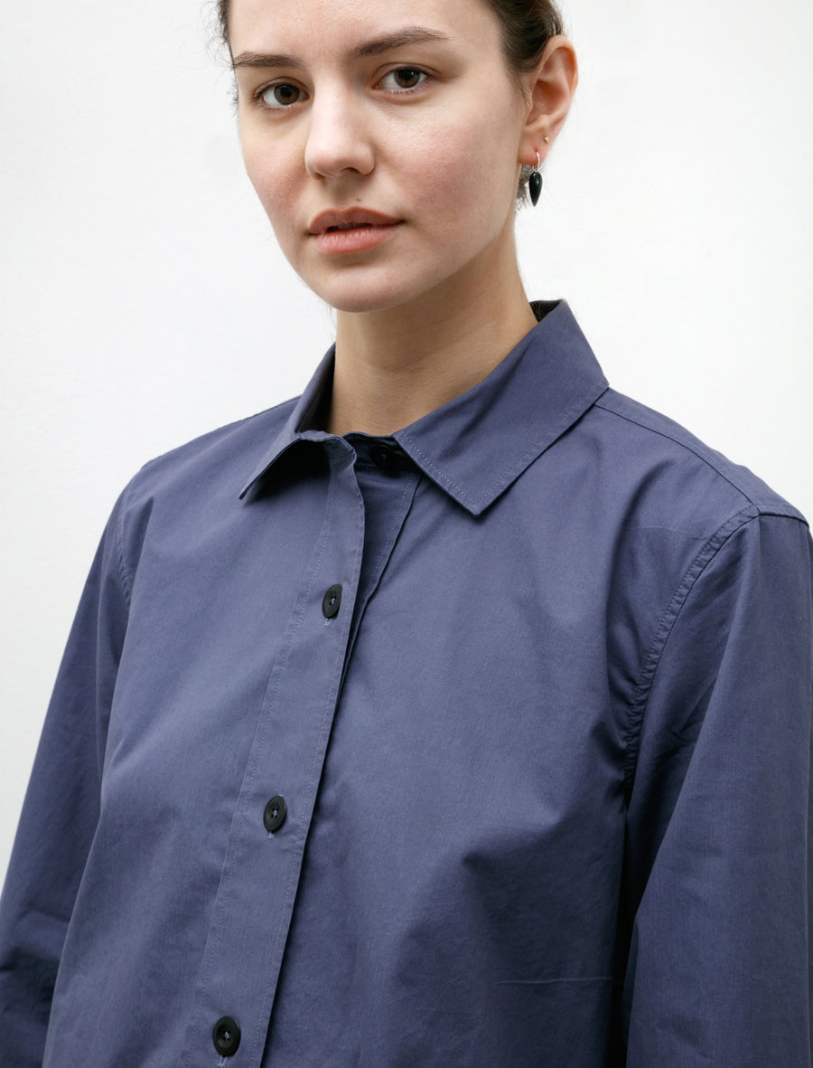 MHL Simple Shirt Lightweight Brushed Indigo - Image 2