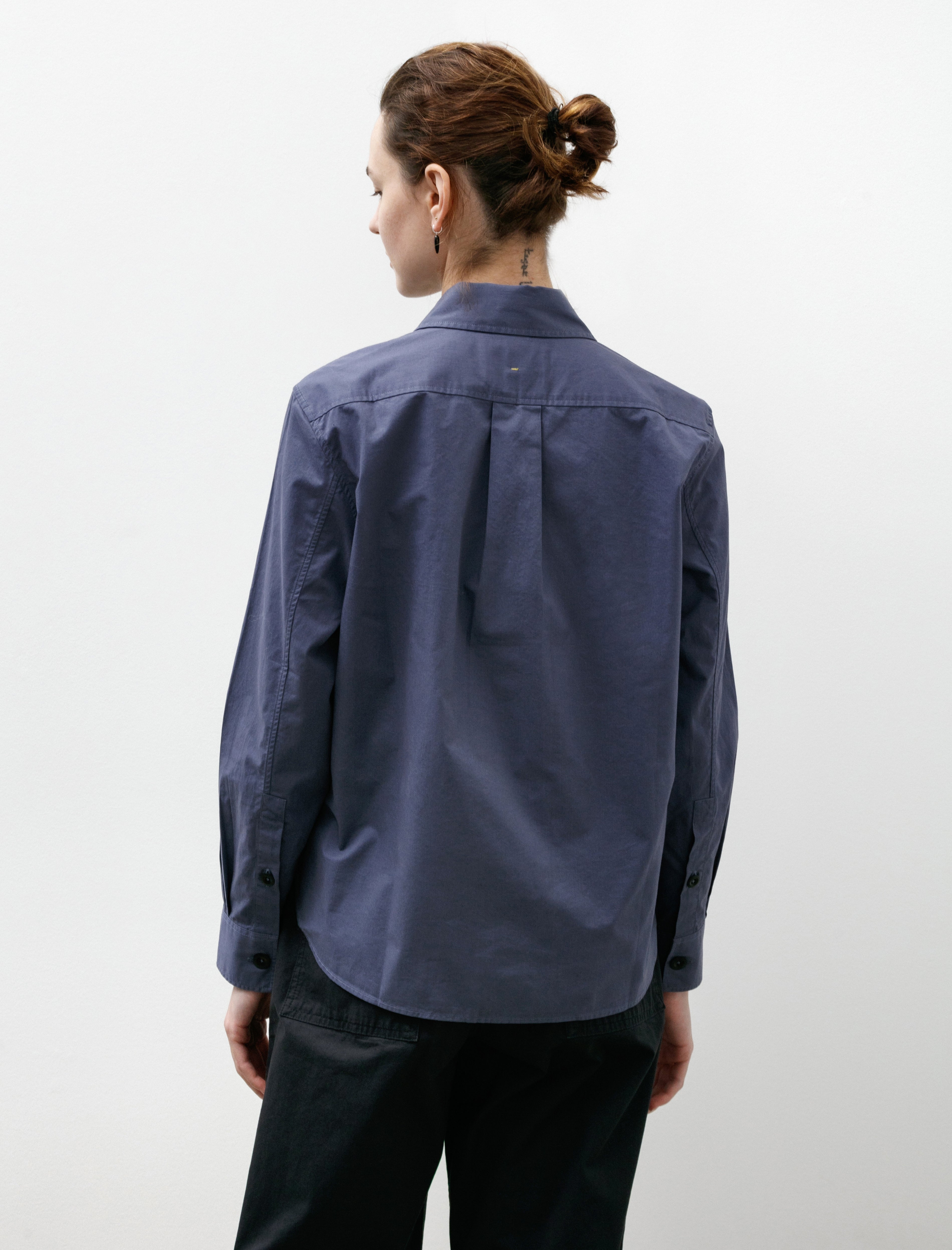 Margaret Howell MHL Simple Shirt Lightweight Brushed Indigo