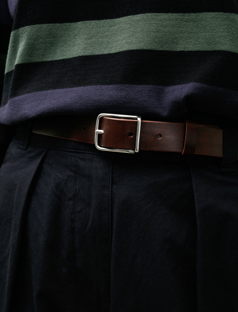 MHL Keeper Buckle Belt Leather Dark Brown - Image 6