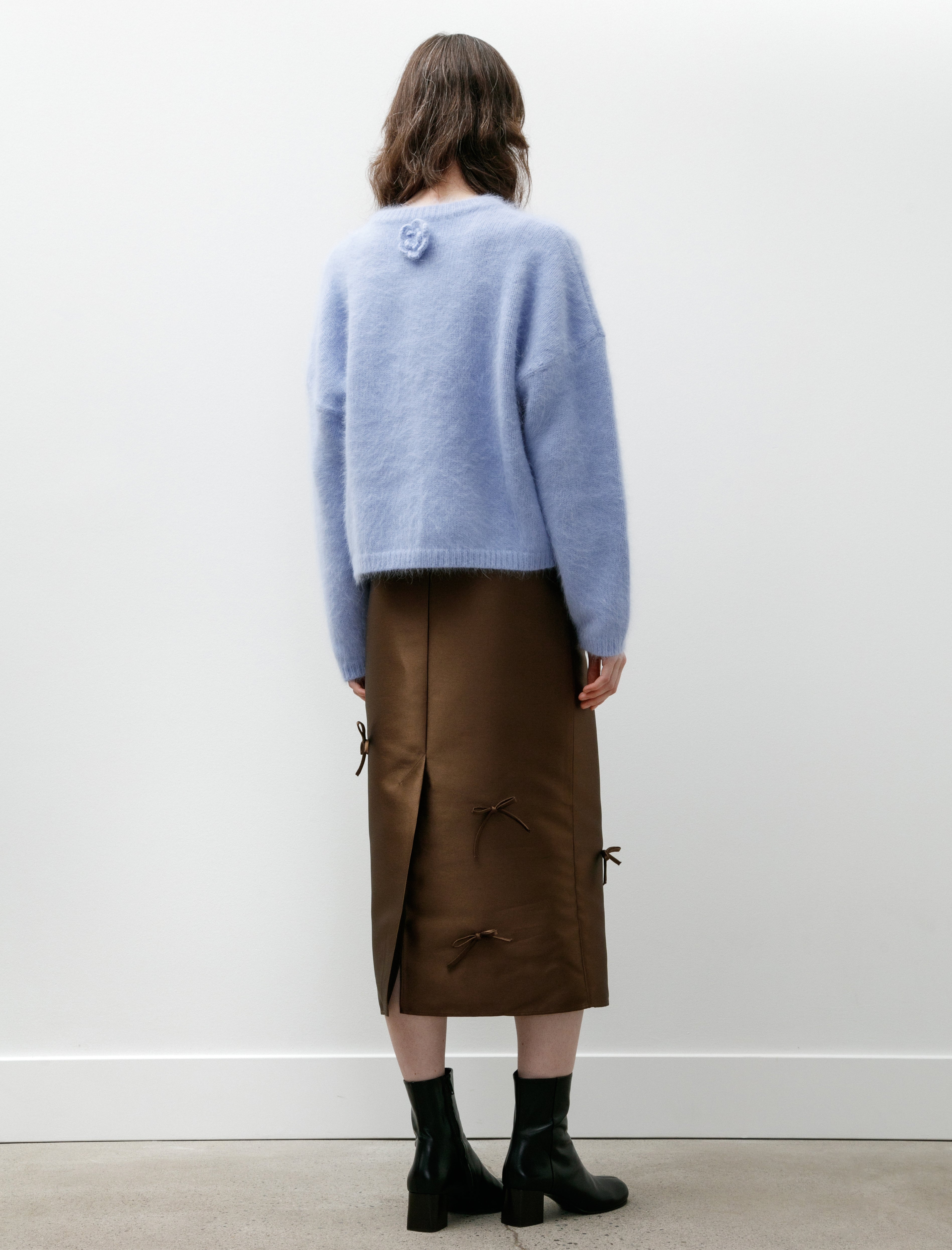 Eleph Simple Bow Skirt Brown