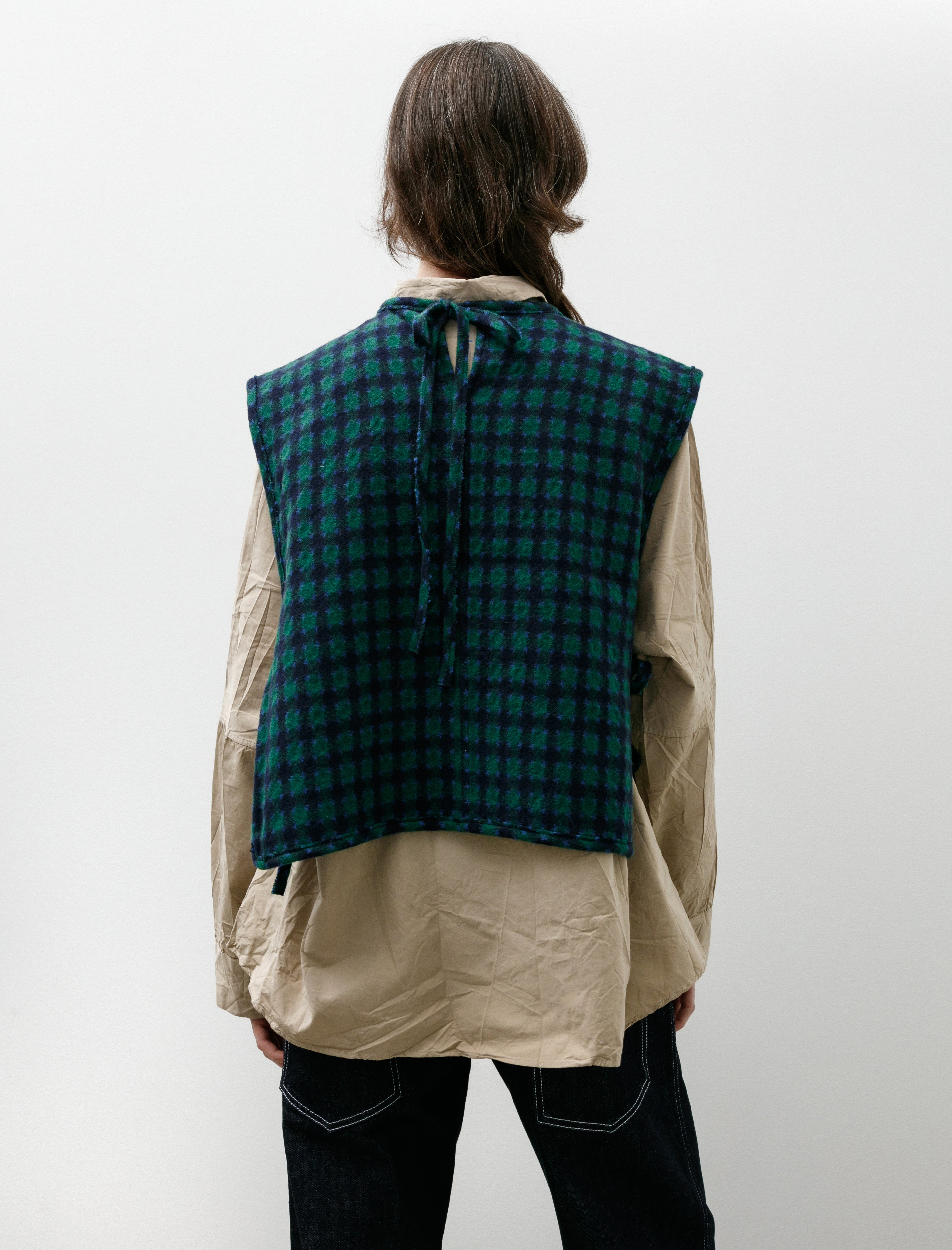 Eleph Strik Vest Navy Plaid