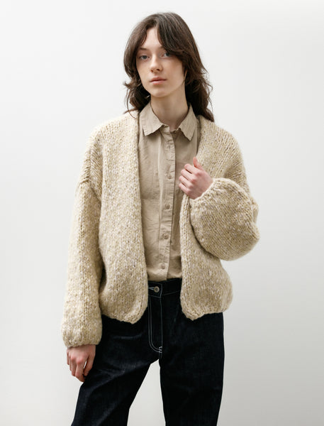 Casey Casey Short Cardigan Marled Ecru – Neighbour