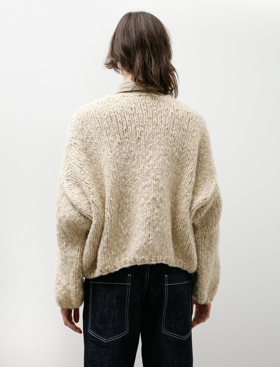 Short Cardigan Marled Ecru - Image 4