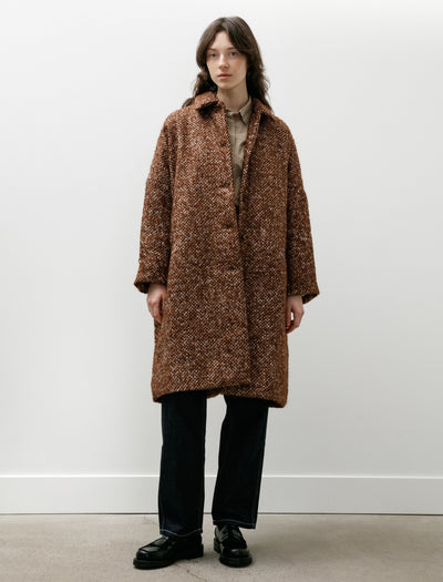 Big Blobby Coat Tweed Brown
