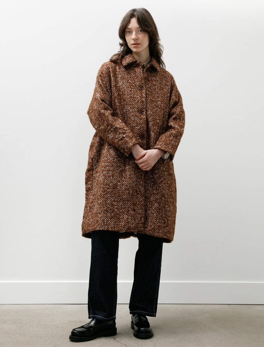 Big Blobby Coat Tweed Brown - Image 3