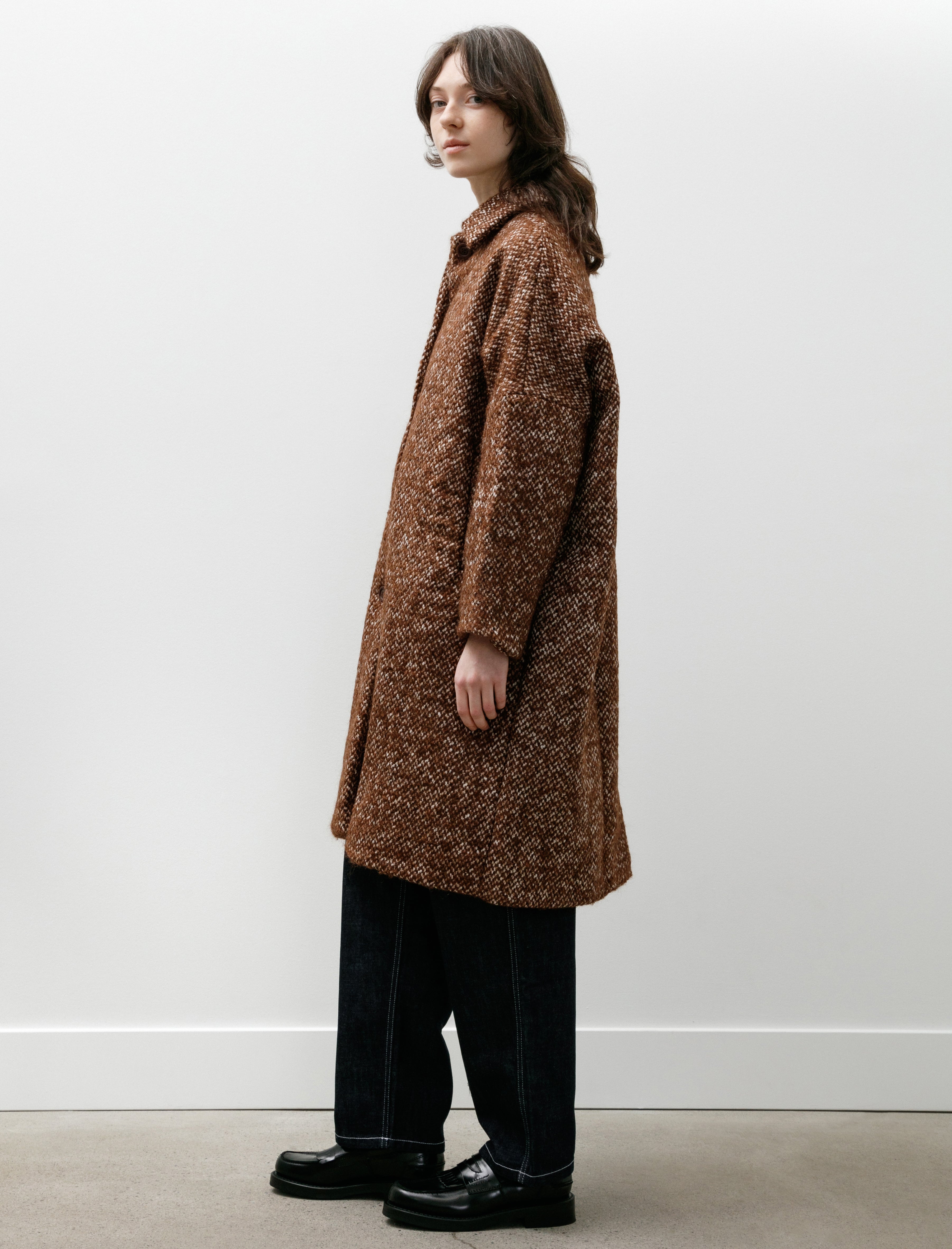 Casey Casey Big Blobby Coat Tweed Brown