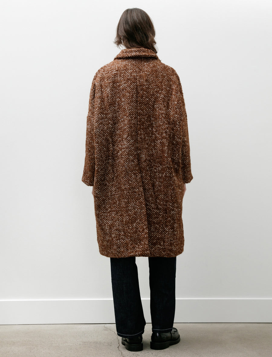 Big Blobby Coat Tweed Brown - Image 5