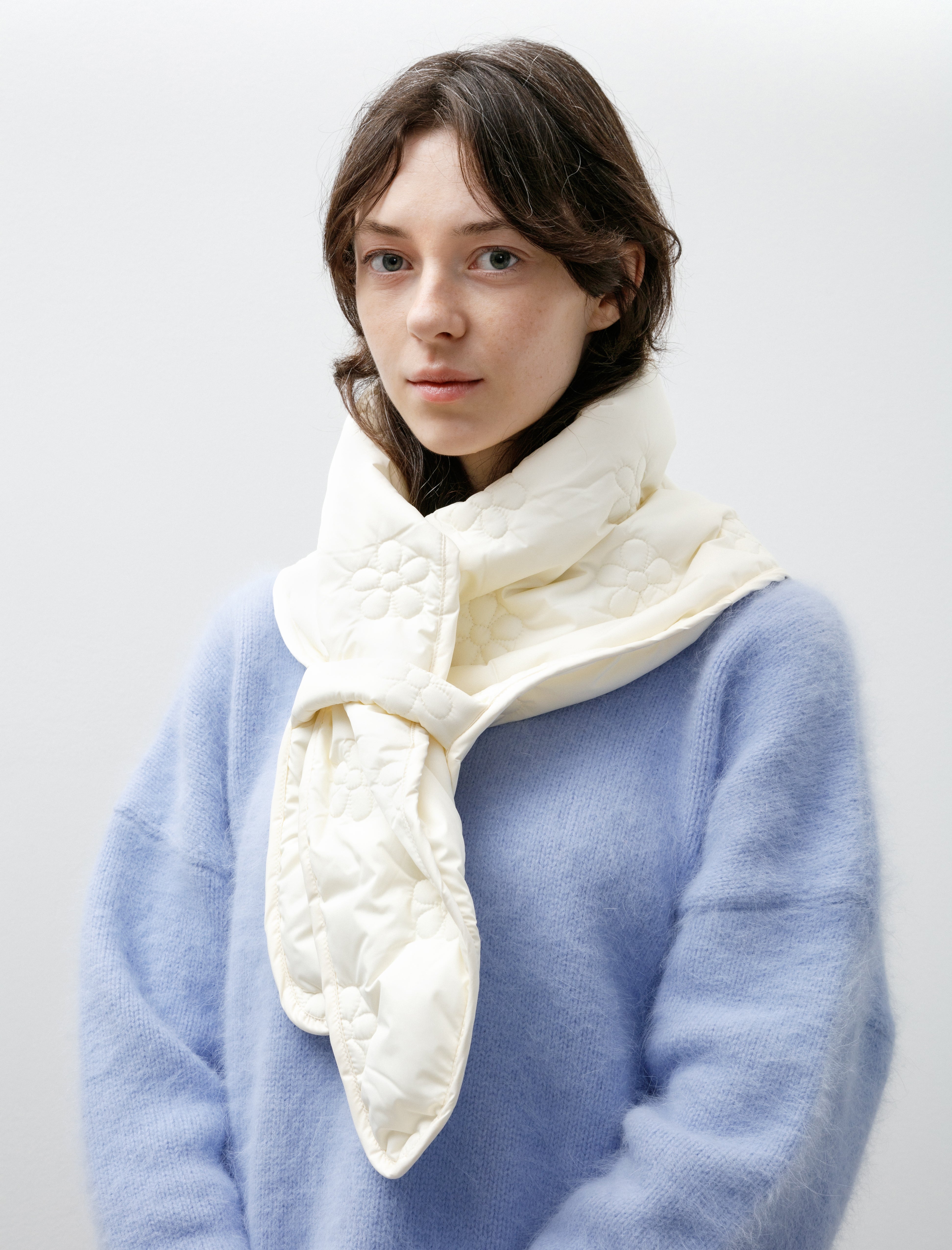 Eleph Puff Scarf Off White