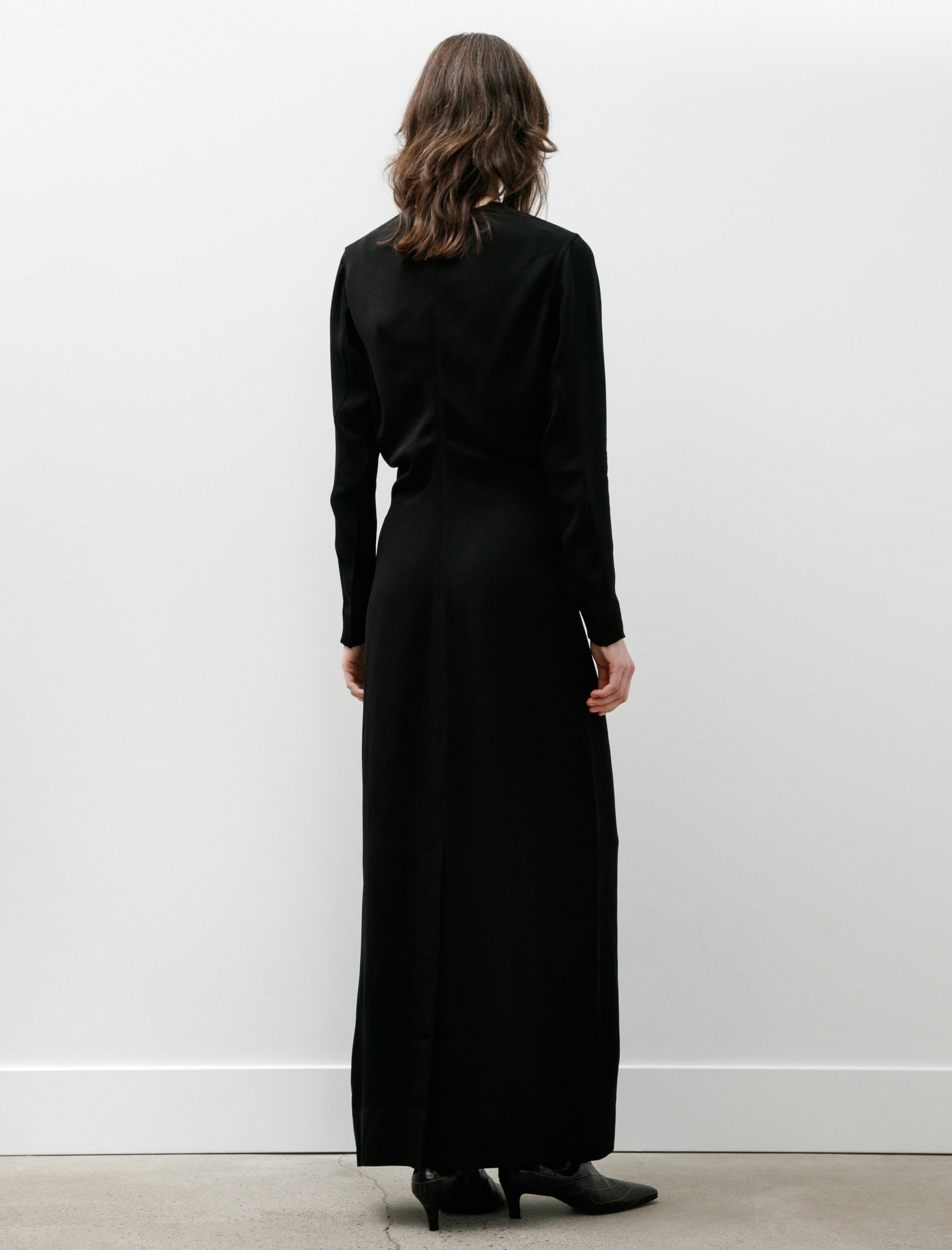 Totême Long Sleeve Slouch Waist Dress Black