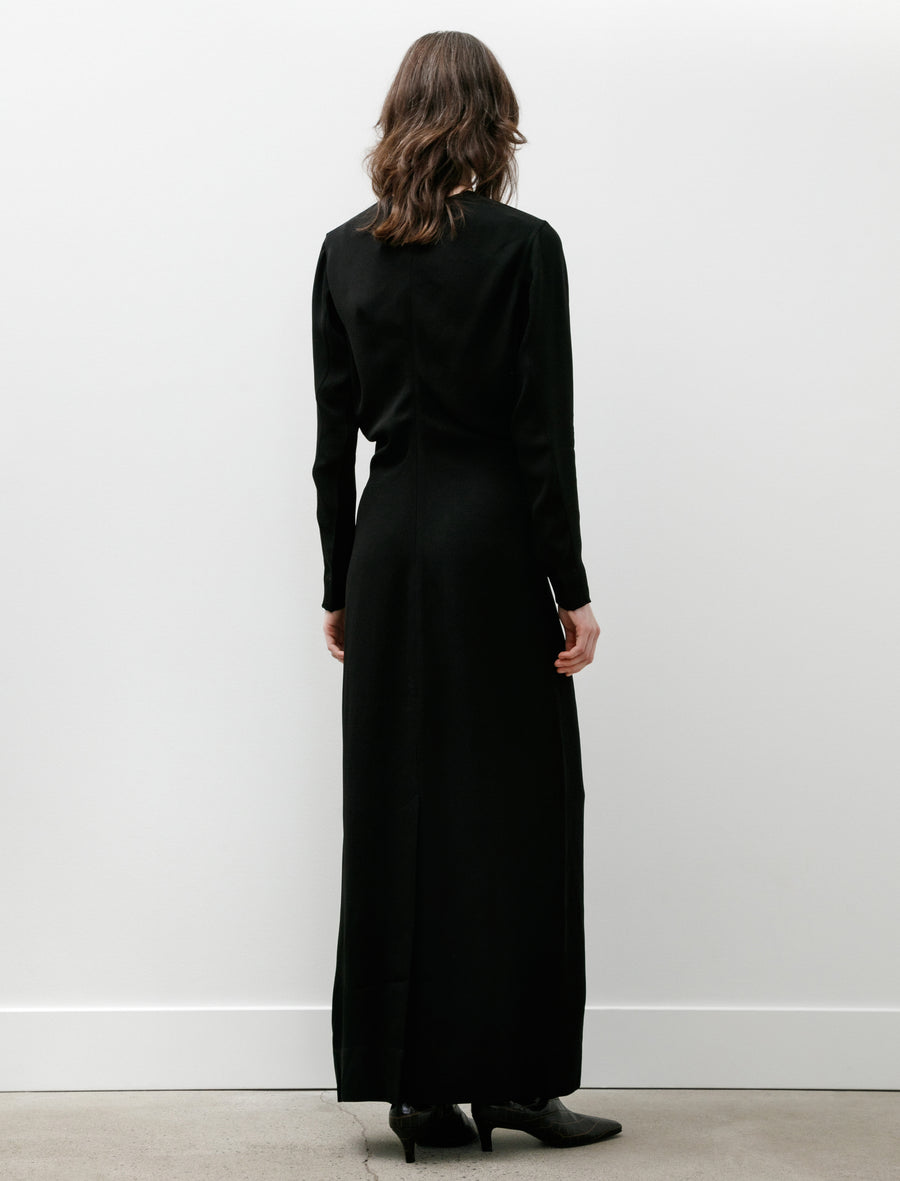Long Sleeve Slouch Waist Dress Black - Image 5