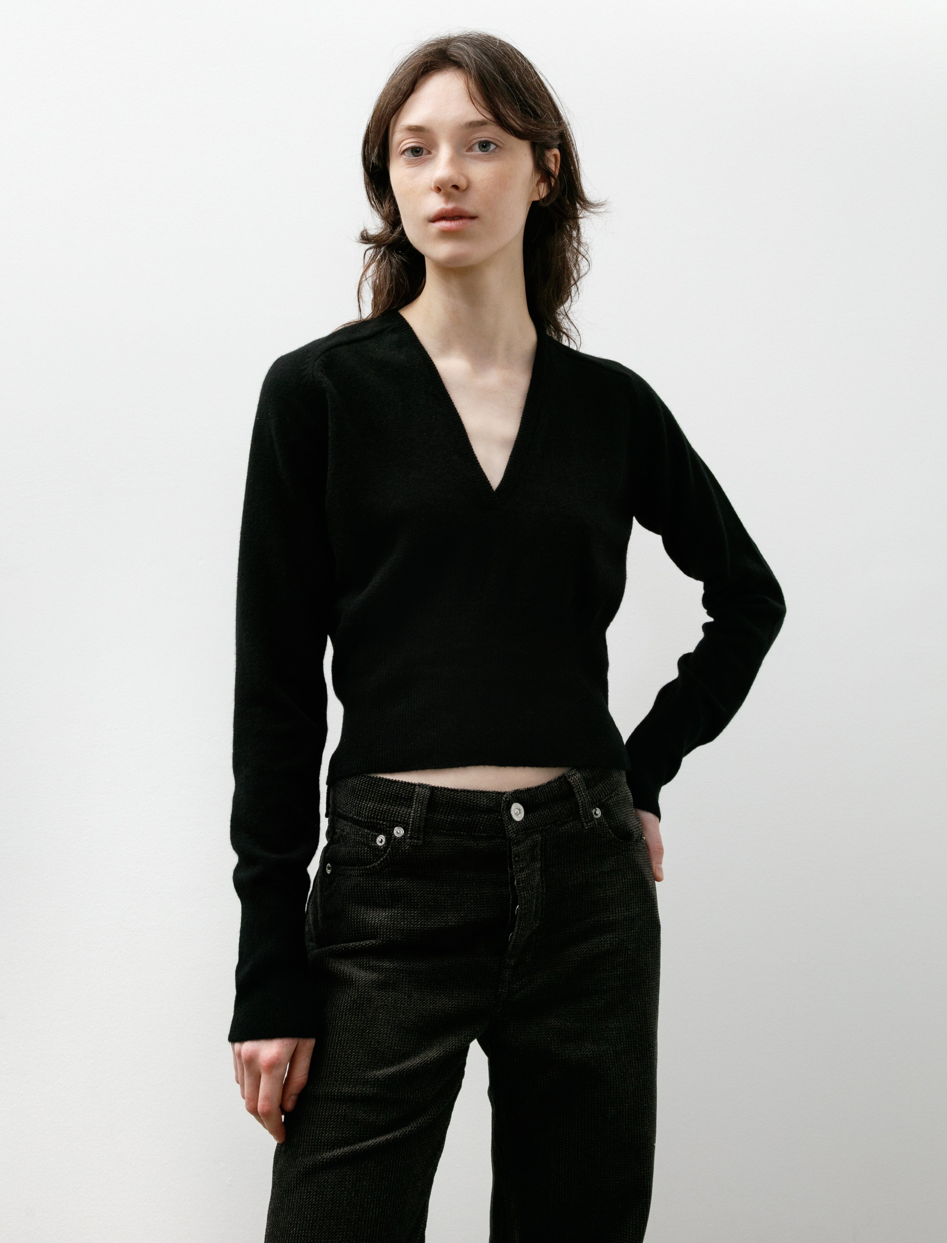 Our Legacy Sharp V-Neck Black Cherub Wool
