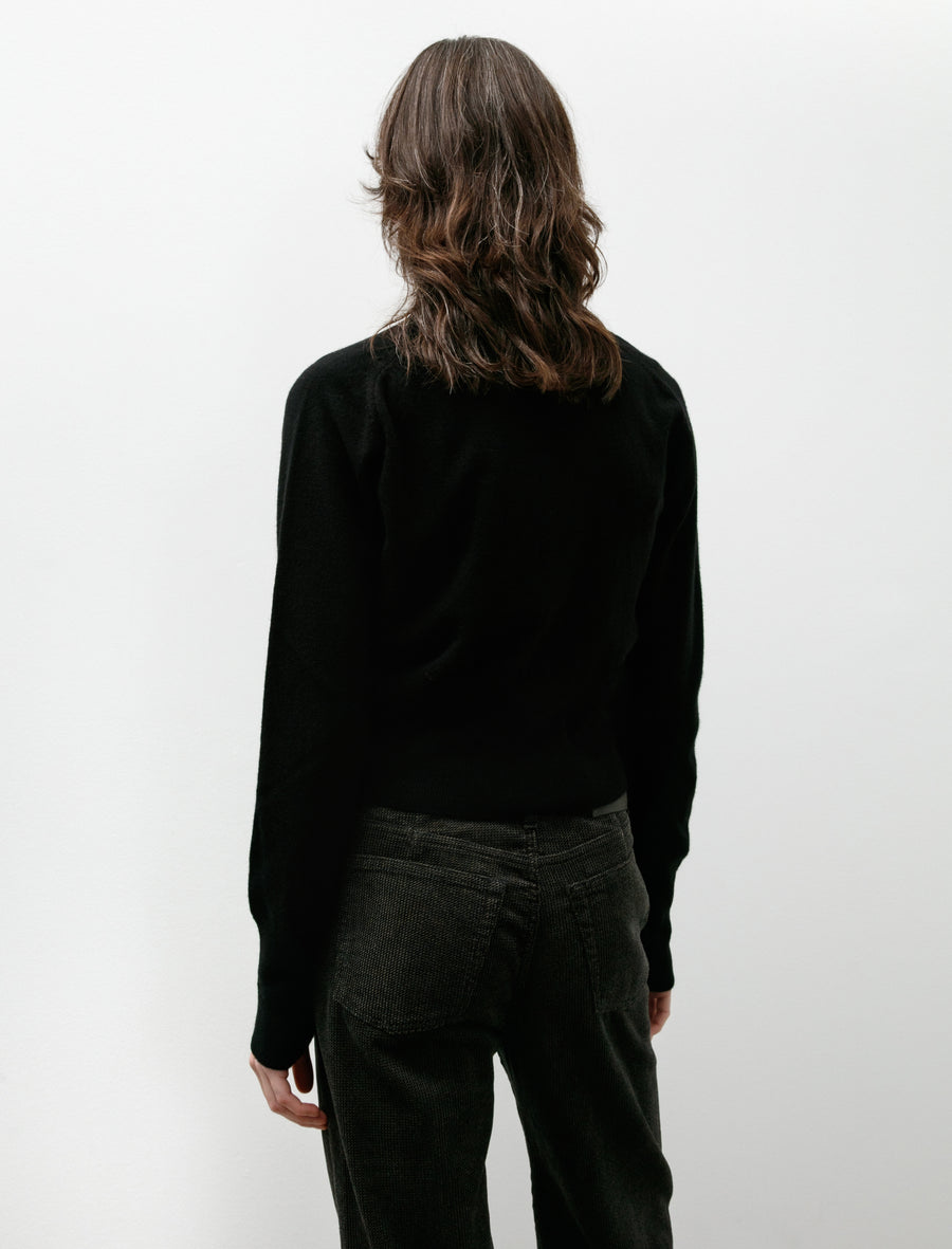 Sharp V-Neck Black Cherub Wool - Image 3